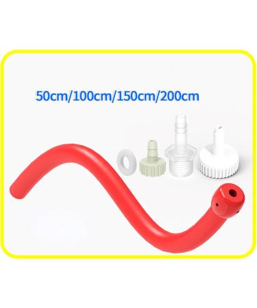 ZTHBysb Soft Silicone Vaginal Shower | 3 Adapter Enema Syringe Irrigator | 200cm Extra Long Cleaning Attachment for Men & Women - Red - Buy Online on GoSupps.com