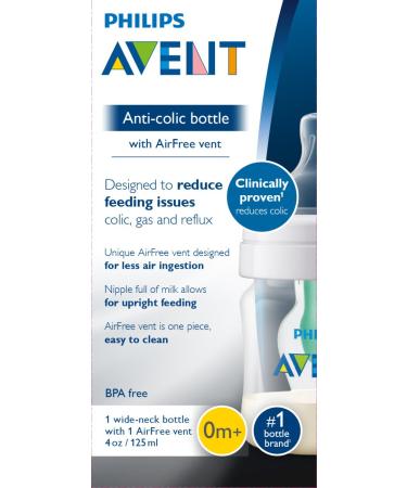 Philips Avent Anti-colic Bottle 4oz 1pk - SCF400/14 | AirFree Vent Technology - Buy Online on GoSupps.com