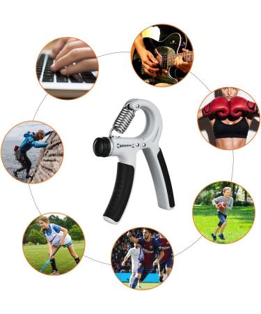 Vicloon Hand Trainer - Adjustable Forearm Training Device for Strength & Grip - Finger Coach in Black & Gray - Buy Online on GoSupps.com