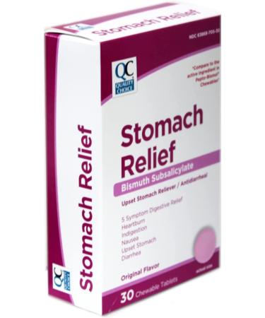 Quality Choice Pink-Bismuth Chewable Tablets - 30 Tablets per Box (Pack of 6) - Buy Online on GoSupps.com