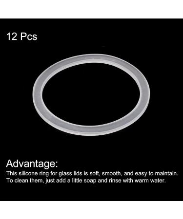 Sourcing Map 86mm Silicone Seals for Mason Jar - 12pcs Rubber Gasket for Wide Mouth Glass Jars, Leak Proof & Durable - White - Buy Online on GoSupps.com