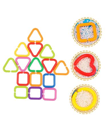 Ibasenice 70 STK Geometric Chain Buckle - Sensory Rings for Toddlers Plastic Links & Baby Toys for Wagons & Seats - Buy Online on GoSupps.com
