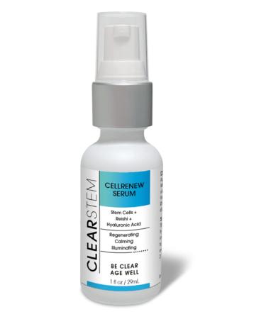 CLEARstem CELLRENEW Facial Serum with Stem Cells and Hyaluronic Acid  1 Oz 1 Fl Oz (Pack of 1)