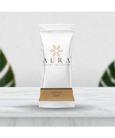 AURA LUXURY COLLECTION This 12g white soap kit for handwashing leaves skin looking healthy soft and supple. Ideal for hotels and B&Bs.
