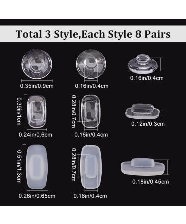 GorgeCraft 24 Pair Silicone-Glass Nose Pads | Soft Non-Slip Replacement Cushion Set for Sports Glasses - Oval & Round Styles - Buy Online on GoSupps.com
