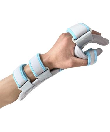 Hand Splint Support Anti-Spasticity Finger Splint Stroke Rehab Equipment Adjustable Finger Orthoticsfor Stroke/Hemiplegia &Traumatic Brain Injury 000 0705 (Color : Right Size : Medium) Medium Right