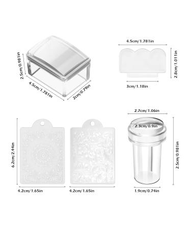 3 Piece Clear Nail Stamp Set for French Nails - Silicone Nail Art Stamps & Accessories - Buy Online on GoSupps.com
