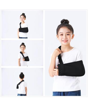 Kids Arm Sling - Breathable Black Sling for Broken Arms - Pediatric Shoulder Injury Support for Boys and Girls - Comfortable Elbow and Wrist Sling for Dislocated Shoulder - Size Kids L - Buy Online on GoSupps.com
