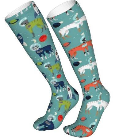Great Dane Outer Space Astronauts Dog Compression Socks - 15-20 mmHg Circulation Support for Running & Cycling | Unisex - Buy Online on GoSupps.com