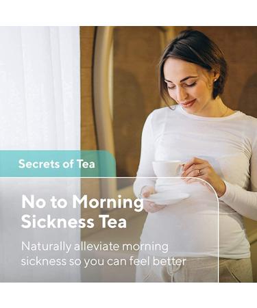 Organic Peppermint Morning Sickness Relief Pregnancy Tea - 20 Count - No Caffeine - Natural Relief for Cramps, Nausea & Constipation - Can be Served Hot or Cold - Secrets of Tea - Buy Online on GoSupps.com