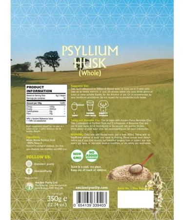 Whole Psyllium Husk Powder 350g Ancient Purity - Buy Online on GoSupps.com