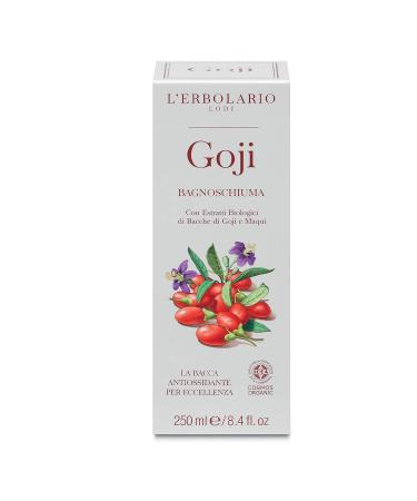Buy L'Erbolario Goji Shower Gel - Organic Moisturizing Body Cleanser - Paraben Free - Fruity Floral Fragrance - 8.4 Oz - International Shipping Available - Buy Online on GoSupps.com