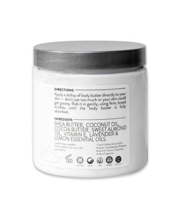 Organic White Ginger & Amber Body Butter - Vegan, Cruelty-Free, 24hr Hydration | Reduces Stretch Marks, Eczema | Baby Friendly | 8 oz - Buy Online on GoSupps.com