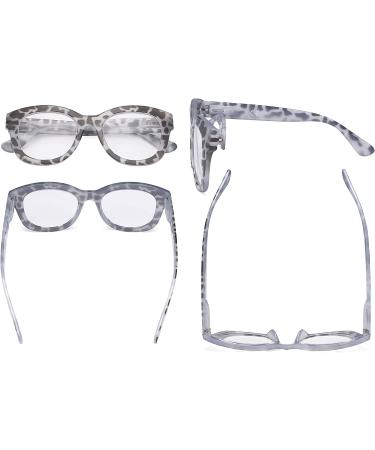 Eyekepper Oversized Retro Eyeglasses for Women - Grey/Tortoise Frame, 0.0 x Magnification - Buy Online on GoSupps.com
