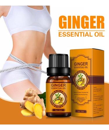 Belly Drainage Ginger Oil - Lymphatic Drainage & Fat-Burning Massage Oil | Herbal Aroma Oil (3 Pieces) - Buy Online on GoSupps.com