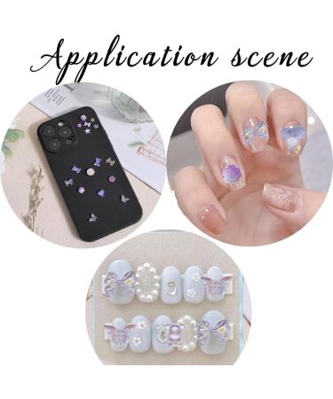 Sunnyclue 1 Box Nail Charms - 6 Bag 3D Heart & Butterfly Nail Art Accessories for Stunning Manicures - International Shipping Available - Buy Online on GoSupps.com
