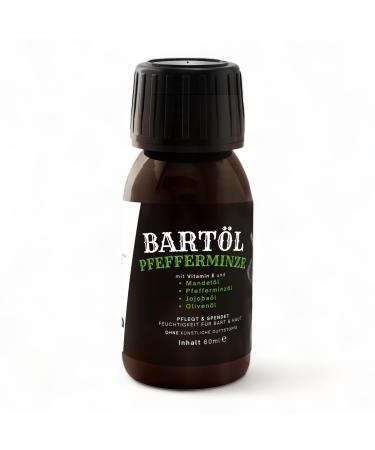 Beard Oil 60ml with Jojoba Oil, Almond Oil and Olive Oil (Peppermint)