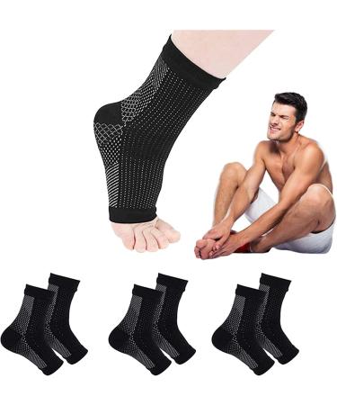 HJFCY 3Pairs Dr Sock Soothers - Neuropathy Socks - Soothe Socks for Neuropathy Pain - Anti Fatigue Compression Foot Sleeve Support Brace Sock