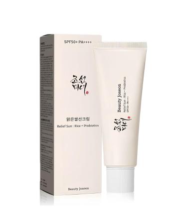Organic Korean sunscreen SPF50+ PA++++ Riceand Probiotics | Korean Skin Care Solution for All Skin TypesNourishing Skin Protection and UV Def