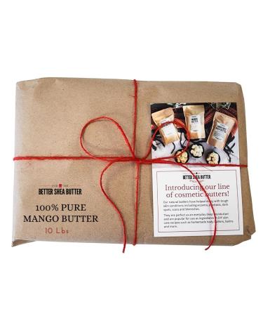 Buy Better Shea Butter Raw Mango Butter 10 lb - 100% Pure & Hexane-Free for Soap Body Butter Lotion & More - Buy Online on GoSupps.com