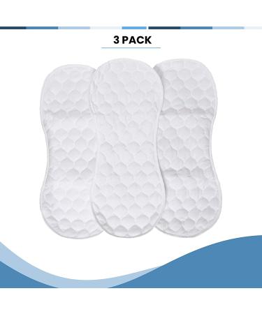 Bamboo Quilted Changing Pad Liner - Fits Peanut Shaped Pads - Super Soft & Waterproof - Machine Washable - 3 Pack - Buy Online on GoSupps.com