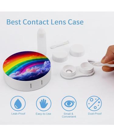 Buy Rainbow Print Contact Lens Case - Durable & Stylish | Perfect Travel Lens Care Box - Buy Online on GoSupps.com