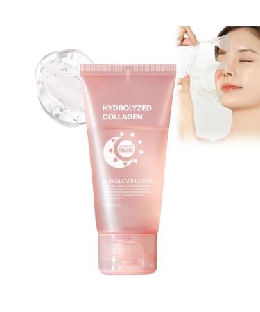 Collagen Overnight Wrapping Peel Off Facial Mask Deep Collagen Anti Wrinkle Lifting Mask Night Wrapping Mask Elasticity & Hydration Care Reduces Sagging & Dullness for Radiant Skin 1pc