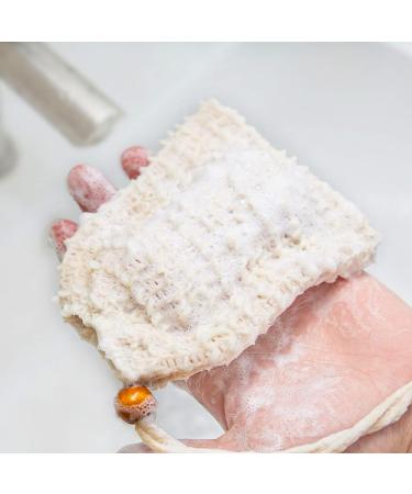 4-Pack Organic Sisal Soap Bags | Eco-Friendly Soap Sack for Exfoliating Drying & Foam | Perfect for Peeling & Massage - Buy Online on GoSupps.com
