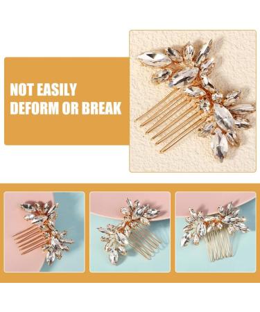 SAFIGLE Wedding Hair Comb Rhinestone Hair Comb Bridal Hair Comb Decorative Hair Comb for Women - Buy Online on GoSupps.com