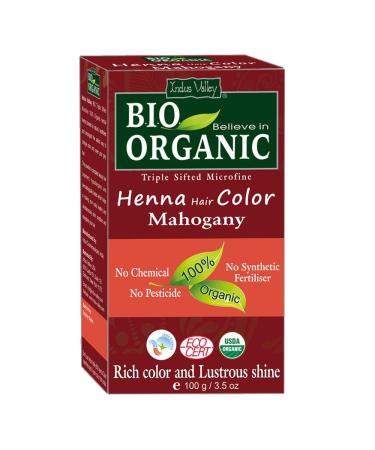 Indus Valley Bio Organic 100% Pure and Natural Henna Hair Color (MAHOGANY)