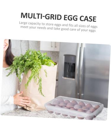 Hemoton 3pcs box Practical Portable Useful Kitchen Case Lid Organizing with Eggs Covered Holder Multi-grid Whitex3pcs 32x18cmx3pcs - Buy Online on GoSupps.com