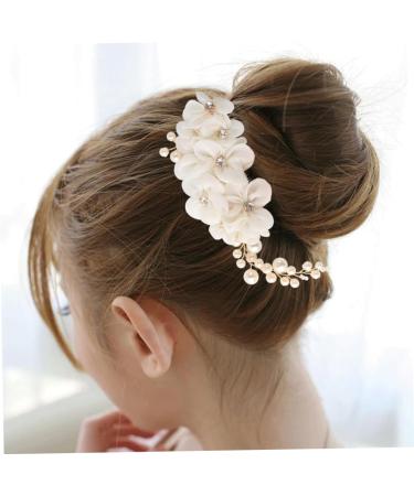 minkissy Rhinestone Pearl Hair Comb bridal hair accessory Wedding Headpiece Bridal Hair Comb Bridal Vintage bride headpieces for wedding flower hairpin toothed white Mother Wedding - Buy Online on GoSupps.com