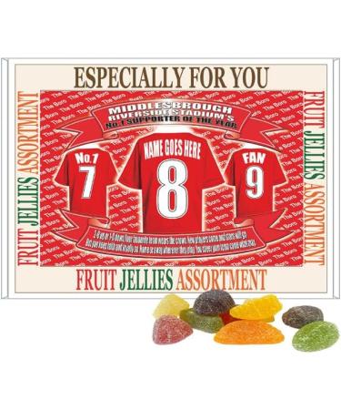 Middlesbrough Football Shirt Personalised Gift Boxed Sweets Variety - Buy Online on GoSupps.com