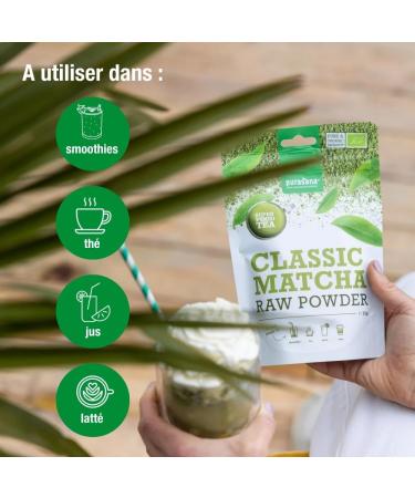 Purasana Poudre de Matcha Bio - 75g Matcha du Japon 100% Biologique Superaliment Vegan pour Th s Smoothies & Latt s Certifi Bio - Buy Online on GoSupps.com