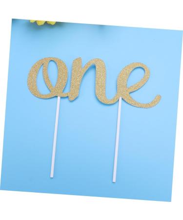 Vaguelly Christmas Decor 2pcs Funny First Birthday Home Ornament Glitter Decor Picks 1st Birthday Gold One Dessert Topper Marriage First Anniversary Paper Cups Plug in Cake Baby Cupcake Goldenx2pcs mediumx2pcs - Buy Online on GoSupps.com