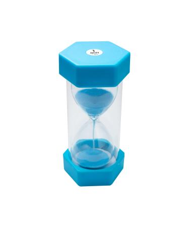 Teacherfav hourglass for children - 1 minute blue - 12.7 cm hourly glass acrylic overgrown watch for classrooms at home and children's room (medium single pack) 1 minute medium - single pack