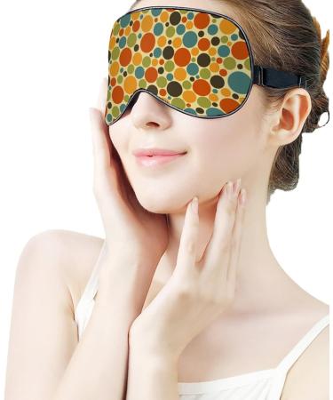 Shop Vintage Colorful Polka Dot Sleep Mask for Women - Adjustable Eye Shades with Elastic Strap | International Shipping Available - Buy Online on GoSupps.com