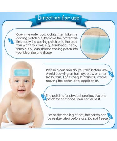 20 Kids Cooling Patches for Fever Discomfort & Headache Pain Relief - Buy Online on GoSupps.com