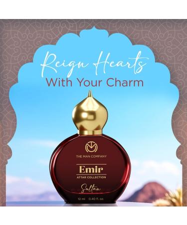 100% Alcohol-Free Attar Perfume For Men Sultan Emir Collection | Premium Long Lasting Sandalwood Liquid Fragrance | 35% Highly Concentrated Perfume Oil 12 Ml - Buy Online on GoSupps.com