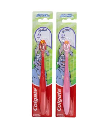 Colgate Bunny Toothbrush Junior 5+ Extra Soft (Colors Vary) - Pack of 2