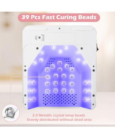 78W Rechargeable UV LED Nail Lamp - Cordless Quick Dry Gel Nail Dryer with 4 Timer Settings & Auto Sensor - Professional Nail Light for Salon & Home (White - Buy Online on GoSupps.com