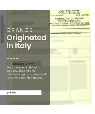 Firitalia Orange Essential Oil 4 Fl Oz | 100% Pure Natural Cold-Pressed Oil for Energy, Cleaning & Skin Care | Zesty Citrus Aroma, Undiluted with Glass Dropper - Buy Online on GoSupps.com