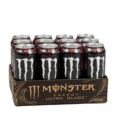 Monster Energy Ultra Black Boisson nergisante gaz ifi e | L-Carnitine + Z ro Sucre + Taurine 500 ml/500 ml Lot de 12