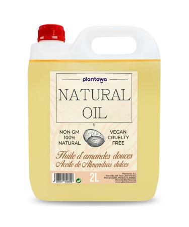 Plantawa Sweet Almond Oil 2L | Almond Oil for Massage, Pregnancy and Stretch Marks | Moisturizes Body, Skin, Nails, Hair and Provides Vitamin E