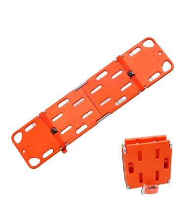 Folding carrier water rescue stretcher portable plastic stretcher 4-folded vertebral beam properties rescue board with seat belt for the evacuation of injured camping in the open 191x47cm