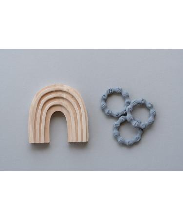 Boppabug Silicone Teething Ring - Minimalist Sensory Toy for Babies | Safe Teething Bracelet (Pebble) - Buy Online on GoSupps.com