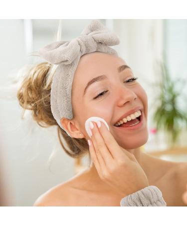 WHAVEL 6-Piece Face Wash and Spa Headband Wristband Set - Beige/Light Coffee | Makeup and Skincare Accessories - Buy Online on GoSupps.com