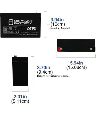 Mighty Max 6V 12AH F2 Battery Replacement for DURA6-12F - High-Quality International Shipping - Buy Online on GoSupps.com