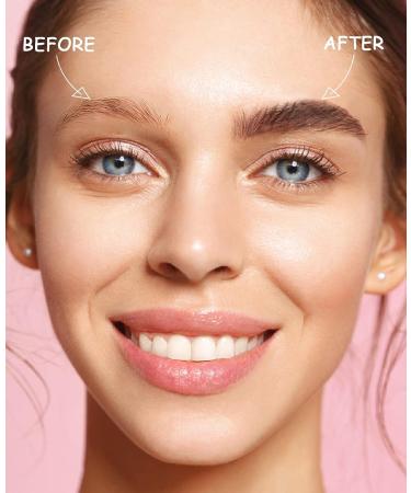 YFULFILL Dark Brown Eyebrow Stencil Kit - Waterproof Stamp with Sponge Applicator - Buy Online on GoSupps.com
