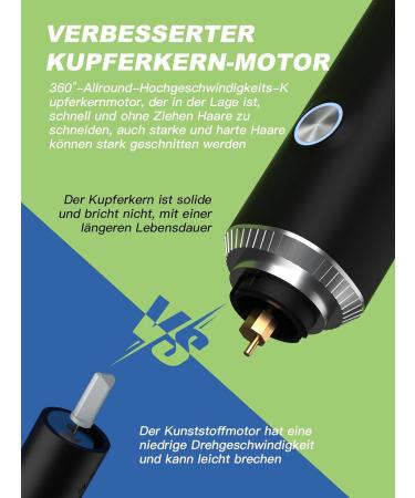 Rechargeable Nasal Hair Trimmer | 2-in-1 Ear & Nose Trimmer with LED Display IPX7 Waterproof & Double-Cut Blades - Buy Online on GoSupps.com